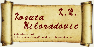 Košuta Miloradović vizit kartica